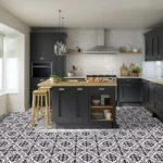 black and white tile